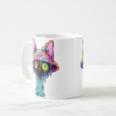 Psychedelisches Festival Dj Edm Party Trippy Kaffeetasse (Vorderseite Links)