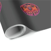 Psychedelisches Feuer Widder Geschenkpapier (Rolleneckpunkt)