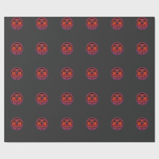 Psychedelisches Feuer Widder Geschenkpapier (Saum)