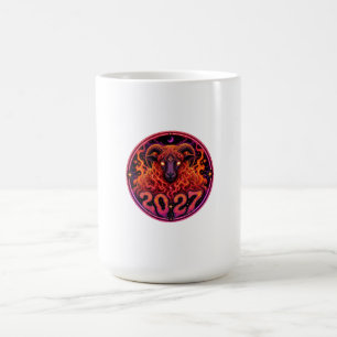 Psychedelisches Feuer Widder Kaffeetasse