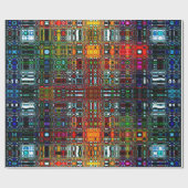 Psychedelisches Fleck-Licht-Packpapier Geschenkpapier (Flach)