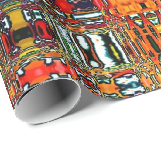 Psychedelisches Fleck-Licht-Packpapier Geschenkpapier (Rolleneckpunkt)