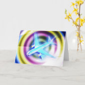 Psychedelisches Flugzeug Karte (Gelbe Blume)