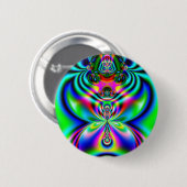 Psychedelisches Flutterby Button (Vorne & Hinten)