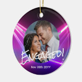 Psychedelisches FOTO Weihnachtsdekoration Neon Mod Keramik Ornament (Links)