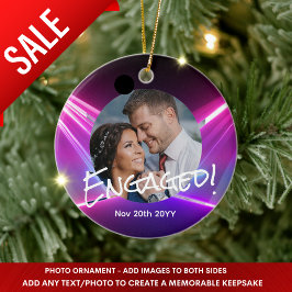 Psychedelisches FOTO Weihnachtsdekoration Neon Mod Keramik Ornament