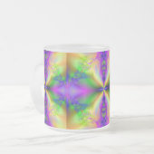 Psychedelisches Fraktal 85 ~ Mattierte Glass-Tasse Mattglastasse (Vorderseite Links)