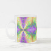 Psychedelisches Fraktal 85 ~ Mattierte Glass-Tasse Mattglastasse (Links)