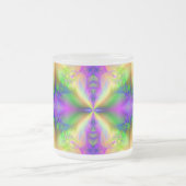 Psychedelisches Fraktal 85 ~ Mattierte Glass-Tasse Mattglastasse (Mittel)