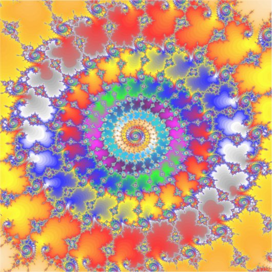 Psychedelisches Fraktal Aufkleber (Vorderseite)