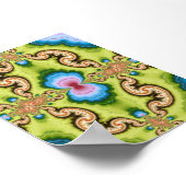 Psychedelisches Fraktal-Drache-Muster-Kunstwerk Poster (Ecke)