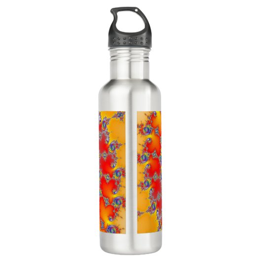 Psychedelisches Fraktal Edelstahlflasche (Rückseite)