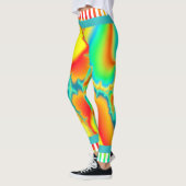 Psychedelisches Fraktal farbenfroh modern Leggings (Links)