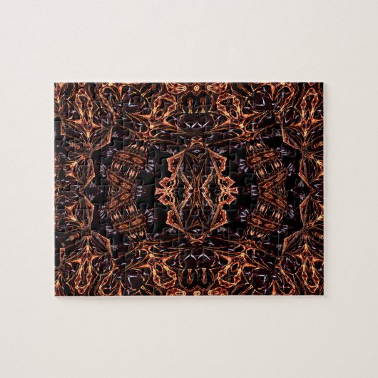 Psychedelisches Fraktal-Feuermuster Puzzle (Horizontal)