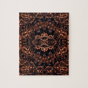 Psychedelisches Fraktal-Feuermuster Puzzle