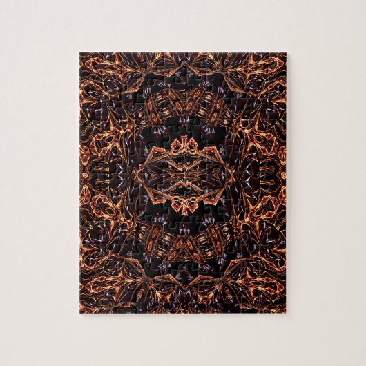 Psychedelisches Fraktal-Feuermuster Puzzle (Vertikal)