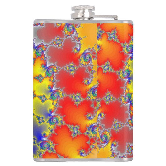 Psychedelisches Fraktal Flachmann (Rückseite)