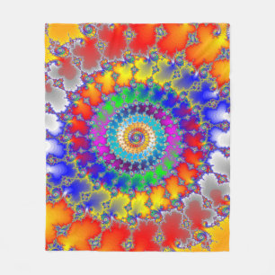 Psychedelisches Fraktal Fleecedecke