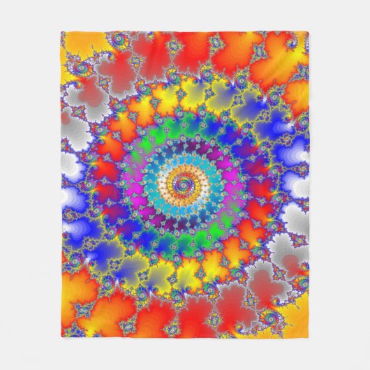 Psychedelisches Fraktal Fleecedecke (Vorderseite)