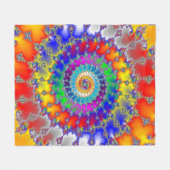 Psychedelisches Fraktal Fleecedecke (Vorderseite (Horizontal))