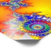 Psychedelisches Fraktal Fotodruck (Ecke)