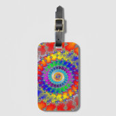 Psychedelisches Fraktal Gepäckanhänger (Vorderseite Vertikal)