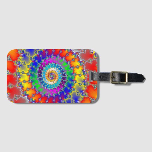 Psychedelisches Fraktal Gepäckanhänger (Vorderseite (Horizontal))