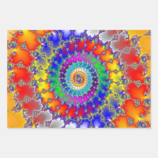 Psychedelisches Fraktal Geschenkpapier Set (Vorderseite 2)