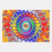 Psychedelisches Fraktal Geschenkpapier Set (Vorderseite)