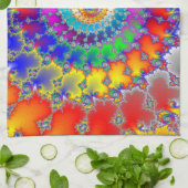 Psychedelisches Fraktal Geschirrtuch (Gefaltet)