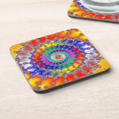 Psychedelisches Fraktal Getränkeuntersetzer (Linke Seite)