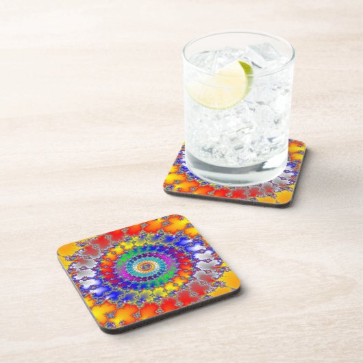 Psychedelisches Fraktal Getränkeuntersetzer (Rechte Seite)