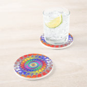 Psychedelisches Fraktal Getränkeuntersetzer (Seite)