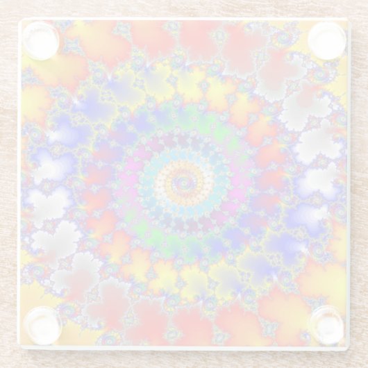 Psychedelisches Fraktal Glasuntersetzer (Rückseite)