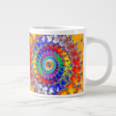 Psychedelisches Fraktal Jumbo-Tasse (Rechts)
