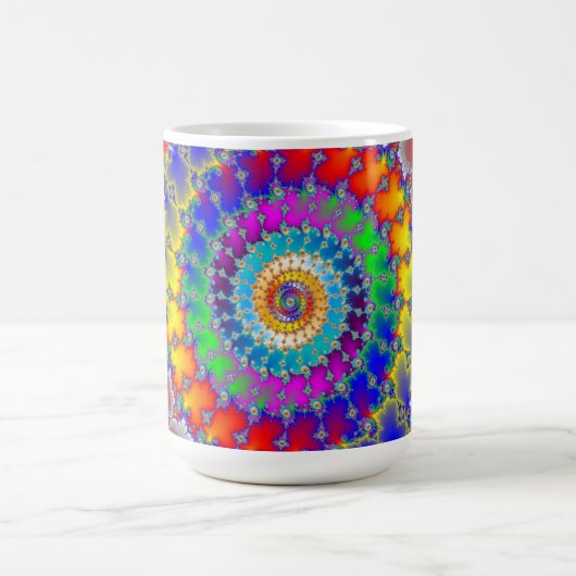 Psychedelisches Fraktal Kaffeetasse (Mittel)