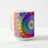 Psychedelisches Fraktal Kaffeetasse (Vorderseite Links)