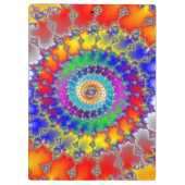 Psychedelisches Fraktal Klemmbrett (Rückseite)