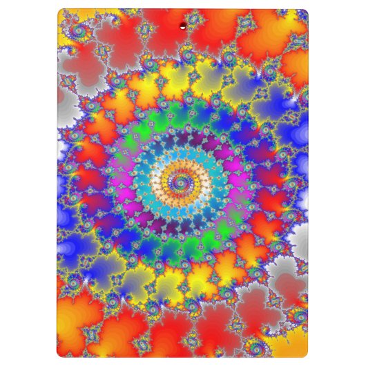 Psychedelisches Fraktal Klemmbrett (Rückseite)