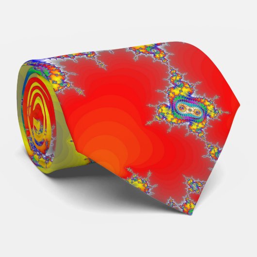 Psychedelisches Fraktal Krawatte (Gerollt)