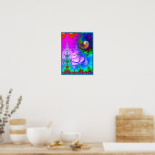 Psychedelisches Fraktal Land Poster (Küche)