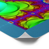 Psychedelisches Fraktal Land Poster (Ecke)