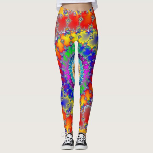 Psychedelisches Fraktal Leggings (Vorderseite)