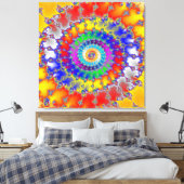 Psychedelisches Fraktal Leinwanddruck (Insitu (Schlafzimmer))