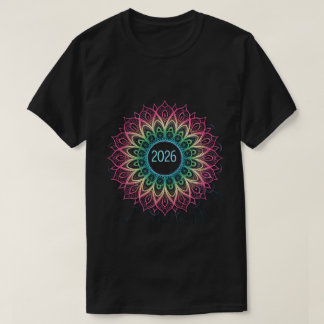 Psychedelisches Fraktal-Mandala 2026 Design mit Ne T-Shirt