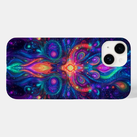 Psychedelisches Fraktal Phone Case (Rückseite (Horizontal))