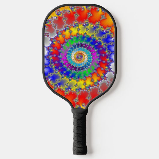 Psychedelisches Fraktal Pickleball Schläger (Vorderseite)