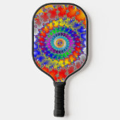 Psychedelisches Fraktal Pickleball Schläger (Rückseite)
