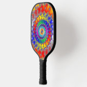Psychedelisches Fraktal Pickleball Schläger (Links)