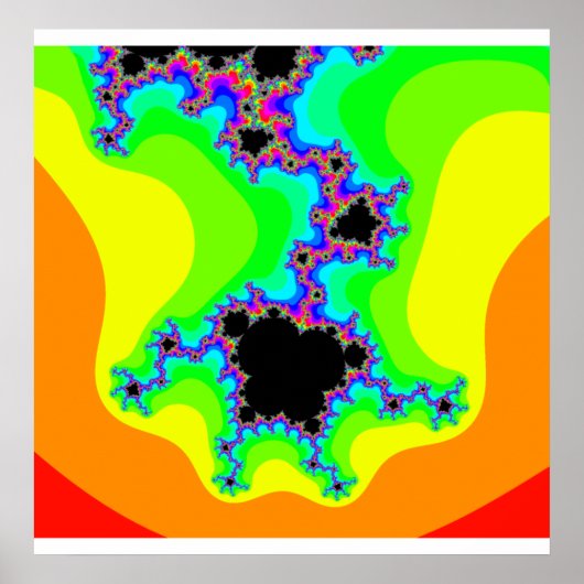 Psychedelisches Fraktal-Poster Poster (Vorne)